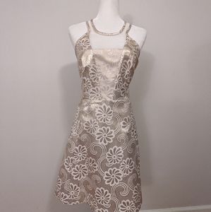 Lilly Pulitzer White & Gold Dress